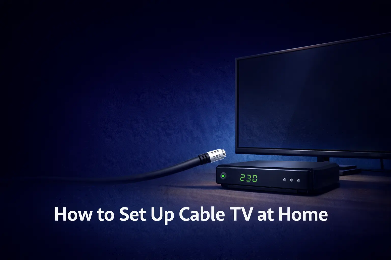 how to set up cable tv at home