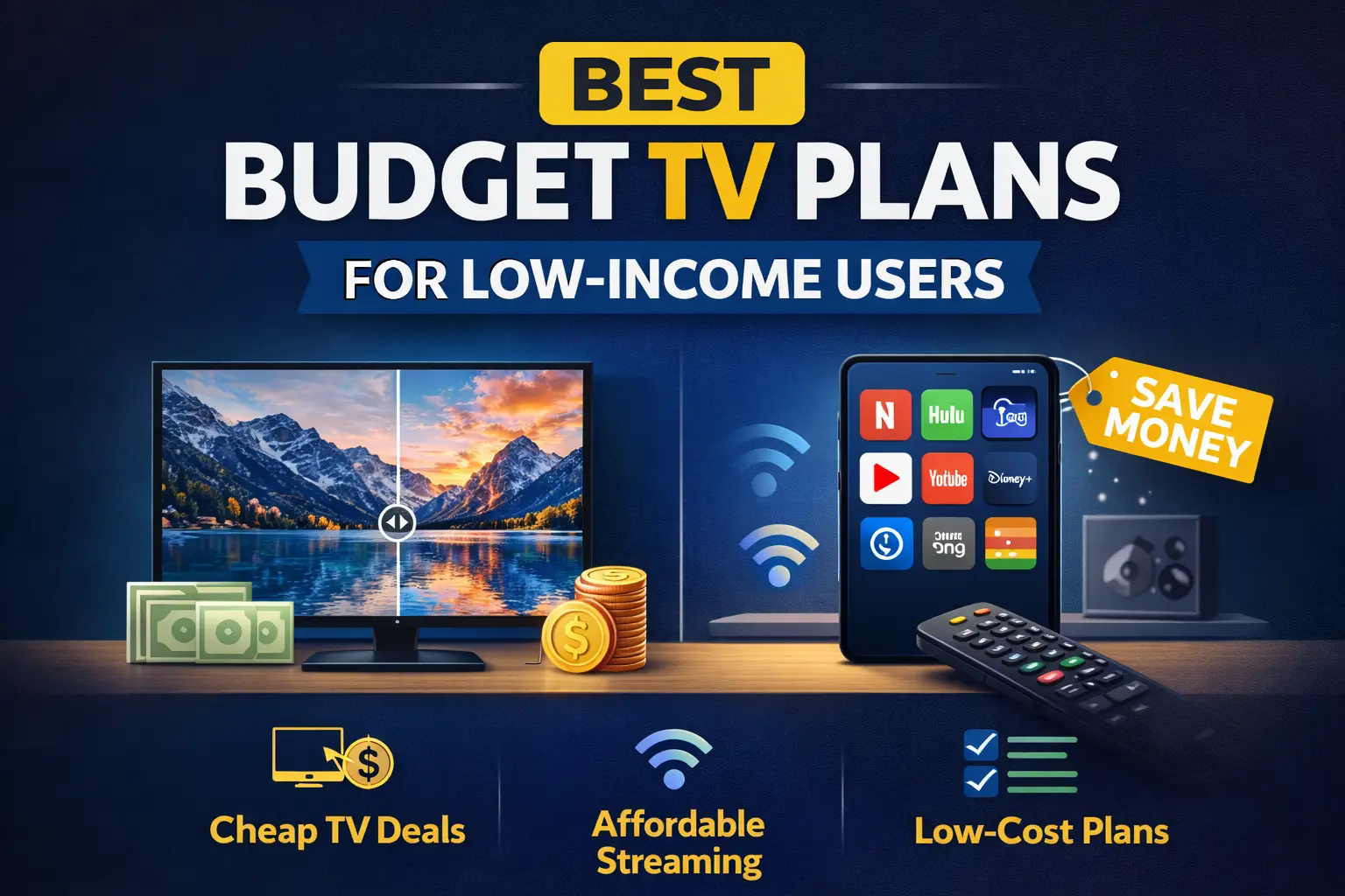 best budget tv plans for low-income users